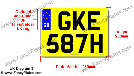 UK GB Number Plate